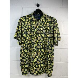 William Murray Mens Sz‎ 2XL Polo Lemons Lemonade Golf All Over Print Shirt EUC